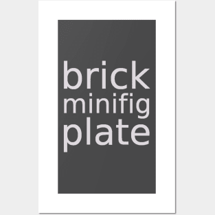 brick minifig plate Posters and Art